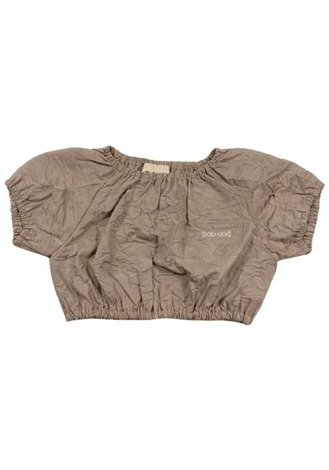 Top bambina beige in cotone Dou dou | DW5A21/MABEIGE